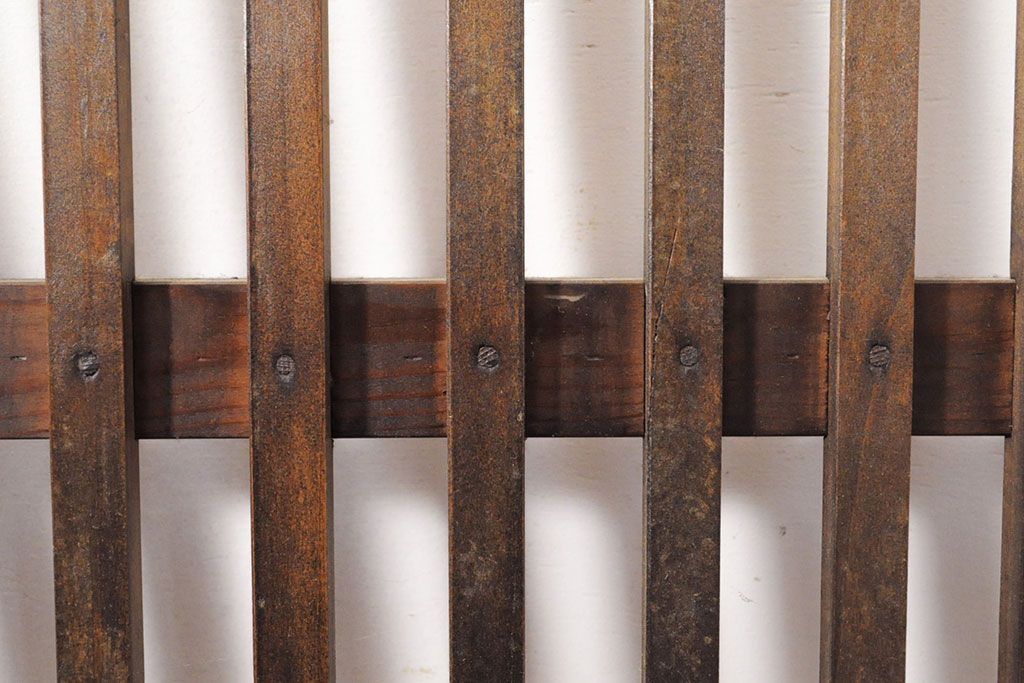 和製アンティーク　上品な和の空間作りにぴったりの格子戸1枚(建具、引き戸)(R-050323)