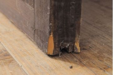 和製アンティーク　上品な和の空間作りにぴったりの格子戸1枚(建具、引き戸)(R-050323)