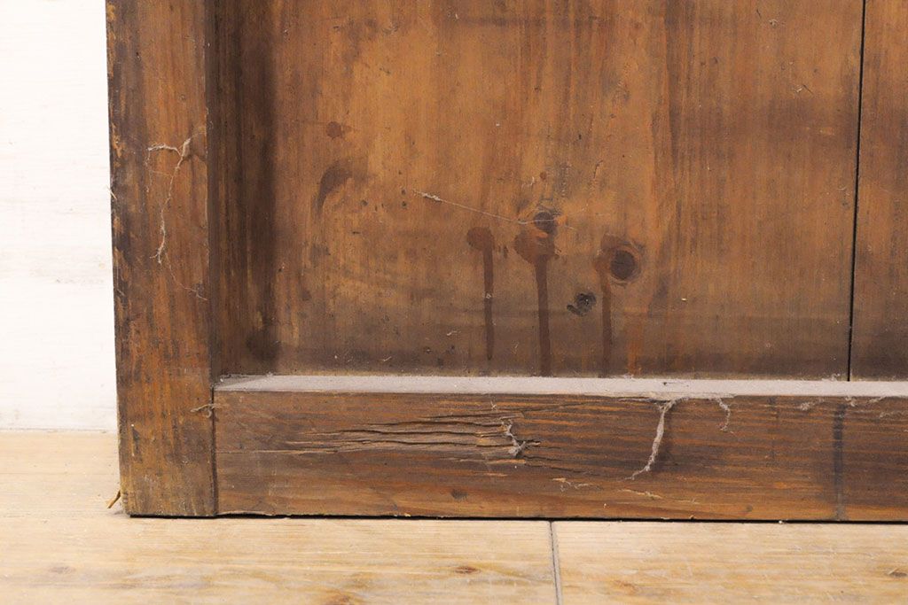 和製アンティーク　上品な和の空間作りにぴったりの格子戸1枚(建具、引き戸)(R-050323)