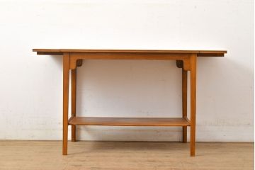ビンテージ家具　北欧ヴィンテージ　チーク材　珍しいデザインが使い勝手の良いバタフライテーブル(サイドテーブル、オケージョナルテーブル)(R-050331)
