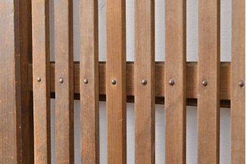 和製アンティーク　明治期の大きな格子戸1枚(蔵戸、建具、引き戸)(R-050336)