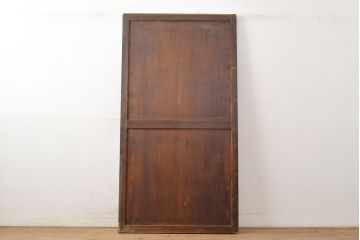 アンティーク建具　明治期　杉材でつくられたシンプルな板戸1枚(帯戸、引き戸)(R-050337)