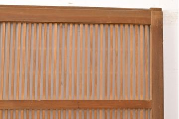 アンティーク建具　腰板のケヤキ材がアクセントになった格子戸1枚(引き戸)(R-050338)