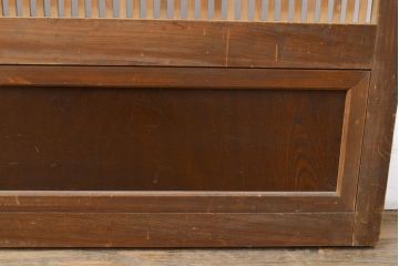 アンティーク建具　腰板のケヤキ材がアクセントになった格子戸1枚(引き戸)(R-050338)