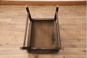 中古　神戸家具　永田良介商店　素朴なアンティークスタイルを楽しめるスカシ型食堂椅子(チェア、イス)(R-050341)