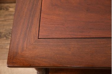 中古　カリン材製　高級家具　いろいろな使い方を楽しめる、便利なモンクスベンチ(ブランケットボックス、テーブル、サイドボード、花梨材)(R-050345)