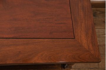 中古　カリン材製　高級家具　いろいろな使い方を楽しめる、便利なモンクスベンチ(ブランケットボックス、テーブル、サイドボード、花梨材)(R-050345)