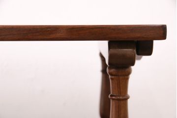 中古　カリン材製　高級家具　いろいろな使い方を楽しめる、便利なモンクスベンチ(ブランケットボックス、テーブル、サイドボード、花梨材)(R-050345)