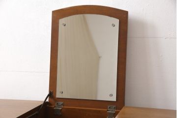 中古　美品　DREXEL HERITAGE(ドレクセルヘリテイジ)　Touraine(ツーレイン)シリーズ　マホガニー材製のドレッサーとチェアセット(テーブル、ワークデスク、作業台、椅子)(R-050346)