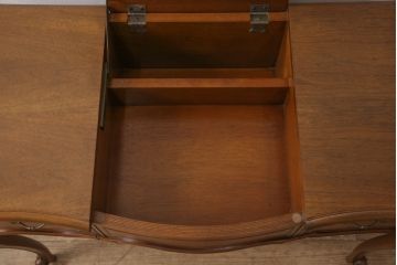 中古　美品　DREXEL HERITAGE(ドレクセルヘリテイジ)　Touraine(ツーレイン)シリーズ　マホガニー材製のドレッサーとチェアセット(テーブル、ワークデスク、作業台、椅子)(R-050346)