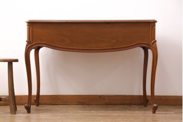中古　美品　DREXEL HERITAGE(ドレクセルヘリテイジ)　Touraine(ツーレイン)シリーズ　マホガニー材製のドレッサーとチェアセット(テーブル、ワークデスク、作業台、椅子)(R-050346)