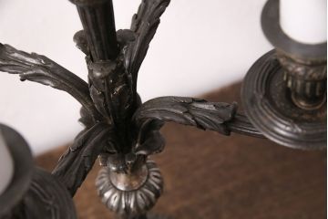 ヴィンテージ照明　フランスビンテージ　クリストフル　キャンドルスタンド型のテーブルスタンド(テーブルランプ、卓上照明)(R-050348)