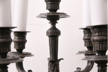 ヴィンテージ照明　フランスビンテージ　クリストフル　キャンドルスタンド型のテーブルスタンド(テーブルランプ、卓上照明)(R-050348)