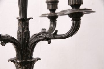 ヴィンテージ照明　フランスビンテージ　クリストフル　キャンドルスタンド型のテーブルスタンド(テーブルランプ、卓上照明)(R-050348)