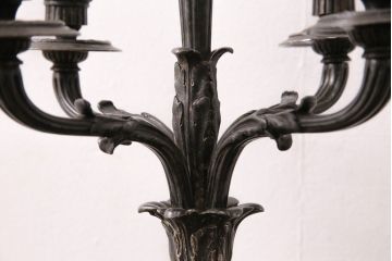 ヴィンテージ照明　フランスビンテージ　クリストフル　キャンドルスタンド型のテーブルスタンド(テーブルランプ、卓上照明)(R-050348)