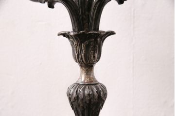 ヴィンテージ照明　フランスビンテージ　クリストフル　キャンドルスタンド型のテーブルスタンド(テーブルランプ、卓上照明)(R-050348)