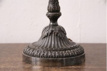 ヴィンテージ照明　フランスビンテージ　クリストフル　キャンドルスタンド型のテーブルスタンド(テーブルランプ、卓上照明)(R-050348)