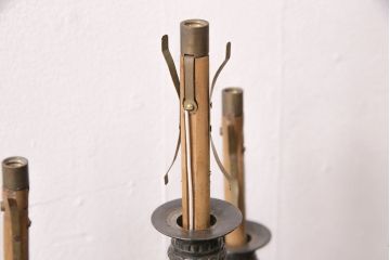 ヴィンテージ照明　フランスビンテージ　クリストフル　キャンドルスタンド型のテーブルスタンド(テーブルランプ、卓上照明)(R-050348)