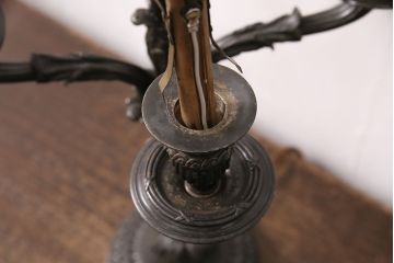 ヴィンテージ照明　フランスビンテージ　クリストフル　キャンドルスタンド型のテーブルスタンド(テーブルランプ、卓上照明)(R-050348)