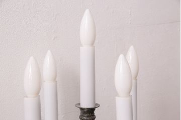 ヴィンテージ照明　フランスビンテージ　クリストフル　キャンドルスタンド型のテーブルスタンド(テーブルランプ、卓上照明)(R-050349)