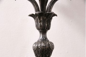 ヴィンテージ照明　フランスビンテージ　クリストフル　キャンドルスタンド型のテーブルスタンド(テーブルランプ、卓上照明)(R-050349)