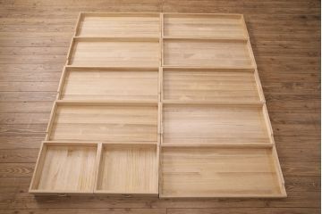 中古　伝統工芸士・小林雄蔵作　品の良さを感じさせる加茂総桐箪笥(並厚、四方丸)(総桐たんす、総桐箪笥、整理タンス、和タンス、衣装箪笥、着物箪笥)(R-050352)