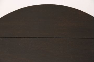 アンティーク家具　ナラ材　凝ったつくりの脚が魅力的なバタフライテーブル(ラウンドテーブル、コーヒーテーブル、ドロップリーフテーブル)(R-050355)