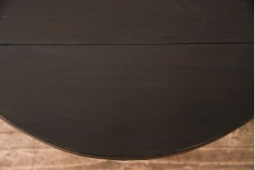 アンティーク家具　ナラ材　凝ったつくりの脚が魅力的なバタフライテーブル(ラウンドテーブル、コーヒーテーブル、ドロップリーフテーブル)(R-050355)