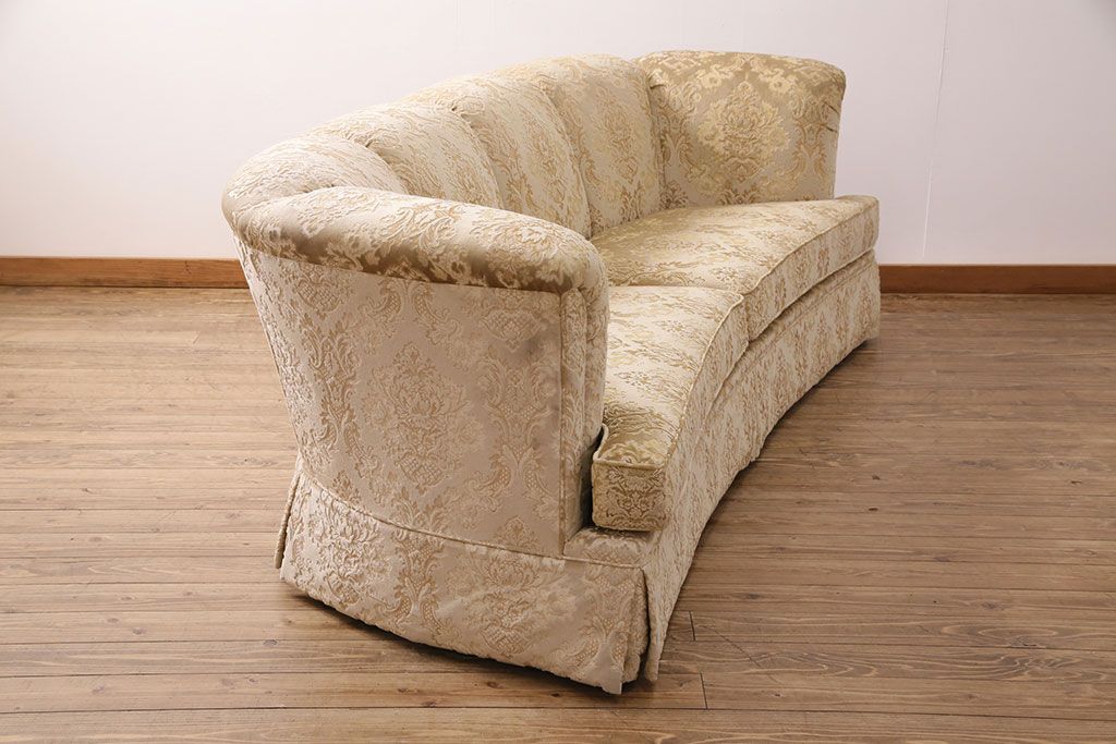 中古　美品　DREXEL HERITAGE(ドレクセルヘリテイジ)　上質な空間づくりにおすすめ!エレガントな佇まいが魅力の2.5人掛けワイドソファ(2Pソファ、2人掛け、二人掛け、3人掛け、三人掛け、3P)(定価約120万円)(R-050363)