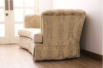 中古　美品　DREXEL HERITAGE(ドレクセルヘリテイジ)　上質な空間づくりにおすすめ!エレガントな佇まいが魅力の2.5人掛けワイドソファ(2Pソファ、2人掛け、二人掛け、3人掛け、三人掛け、3P)(定価約120万円)(R-050363)