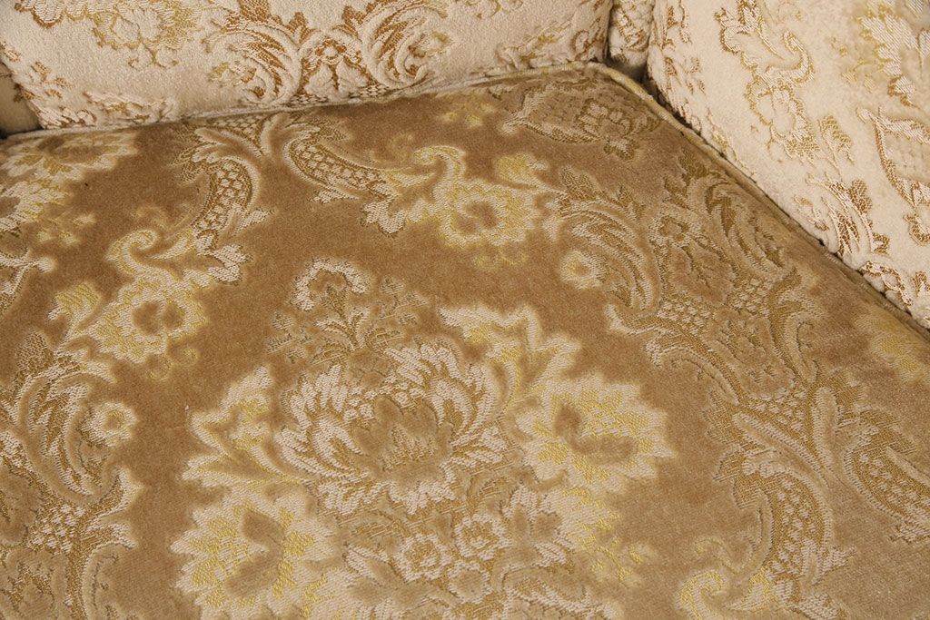 中古　美品　DREXEL HERITAGE(ドレクセルヘリテイジ)　上質な空間づくりにおすすめ!エレガントな佇まいが魅力の2.5人掛けワイドソファ(2Pソファ、2人掛け、二人掛け、3人掛け、三人掛け、3P)(定価約120万円)(R-050363)