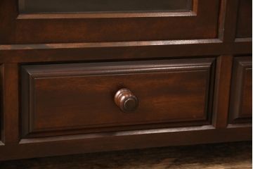 中古　美品　松本民芸家具　当店リメイク　和と洋どちらの空間にも取り入れやすいローボード(収納棚、戸棚、サイドボード、テレビ台、テレビボード)(R-050365)