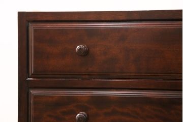 中古　美品　松本民芸家具　天板・脚(台輪)付きリメイク　シックな佇まいが魅力!落ち着きのある空間づくりにおすすめのローチェスト(サイドチェスト、引き出し)(R-050366)