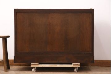 中古　美品　松本民芸家具　当店リメイク　シックな佇まいが魅力!落ち着きのある空間づくりにおすすめのローチェスト(サイドチェスト、引き出し)(R-050367)