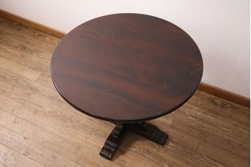 中古　美品　松本民芸家具　A-1型丸卓(ダイニングテーブル、コーヒーテーブル)(R-050370)