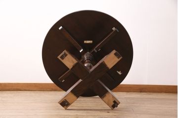 中古　美品　松本民芸家具　A-1型丸卓(ダイニングテーブル、コーヒーテーブル)(R-050370)