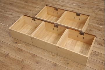 中古　美品　民芸家具　駿河民芸　縦長箪笥(チェスト、サイドチェスト、引き出し)(R-050371)