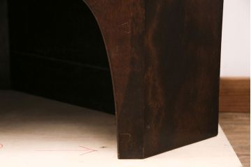 中古　民芸家具　松本民芸家具　B型隅棚(コーナーキャビネット、収納棚、戸棚、飾り棚、ラック)(定価約90万円)(R-050379)