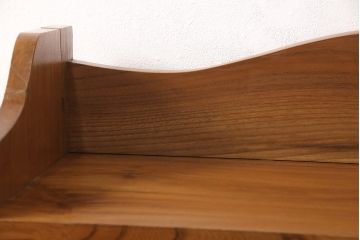 和製アンティーク　最高級!　三方ケヤキ材の珍しい本箱(ブックケース)(R-050380)