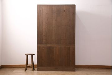 中古　美品　伝統工芸士・石川鬼千作　衣装盆付き・かくし付き　品の良さを感じさせる加茂総桐箪笥(並厚、四方丸)(総桐たんす、総桐箪笥、和タンス、衣装箪笥、着物箪笥)(R-050381)