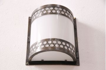 アンティーク雑貨　和製アンティーク　和の趣あふれる壁掛け照明カバー(ウォールカバー)(R-050388)