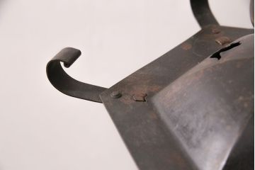 アンティーク照明　高級品　繊細な透かしが目を引く銅製の吊り灯篭(吊り灯籠、吊り下げ照明、天井照明)(R-050389)