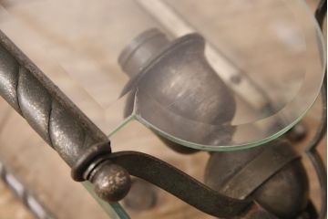 アンティーク照明　和製アンティーク　4面ガラス製の希少なデザインが魅力的な吊り下げ照明(天井照明、ペンダントライト)(R-050393)