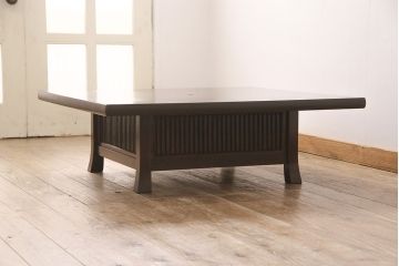 中古　九州民芸家具　小ぶりで使いやすい囲炉裏テーブル(火鉢、ローテーブル、座卓)(R-050397)