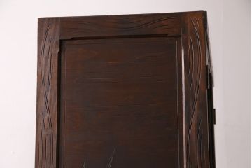 中古　軽井沢彫　衣装盆付き　菖蒲の彫刻が美しい和箪笥(衣装タンス、チェスト、着物箪笥、収納箪笥、整理箪笥)(R-050398)