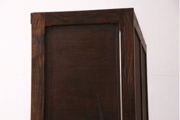 中古　軽井沢彫　衣装盆付き　菖蒲の彫刻が美しい和箪笥(衣装タンス、チェスト、着物箪笥、収納箪笥、整理箪笥)(R-050398)