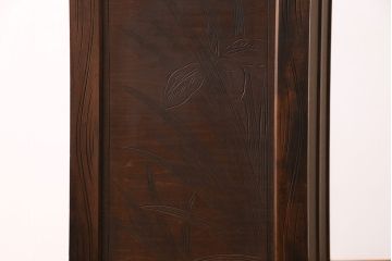 中古　軽井沢彫　衣装盆付き　菖蒲の彫刻が美しい和箪笥(衣装タンス、チェスト、着物箪笥、収納箪笥、整理箪笥)(R-050398)