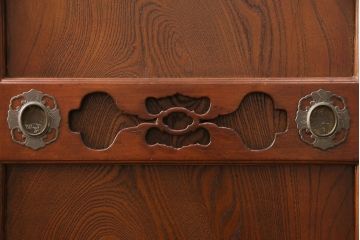 和製アンティーク　上手物!堂々とした存在感を放つ、珍しい五尺サイズの水屋箪笥(収納棚、戸棚、重ね箪笥、食器棚)(R-050403)