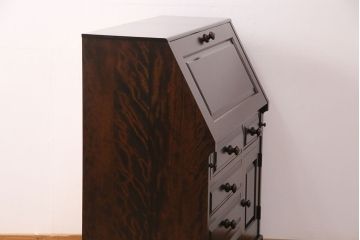 中古　北海道民芸家具　落ち着きのある空間づくりにおすすめ!上質な作りが魅力のライティングビューロー(机、引き出し)(定価約34万円)(R-050407)