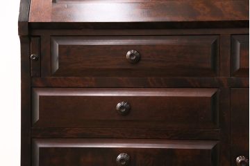 中古　北海道民芸家具　落ち着きのある空間づくりにおすすめ!上質な作りが魅力のライティングビューロー(机、引き出し)(定価約34万円)(R-050407)